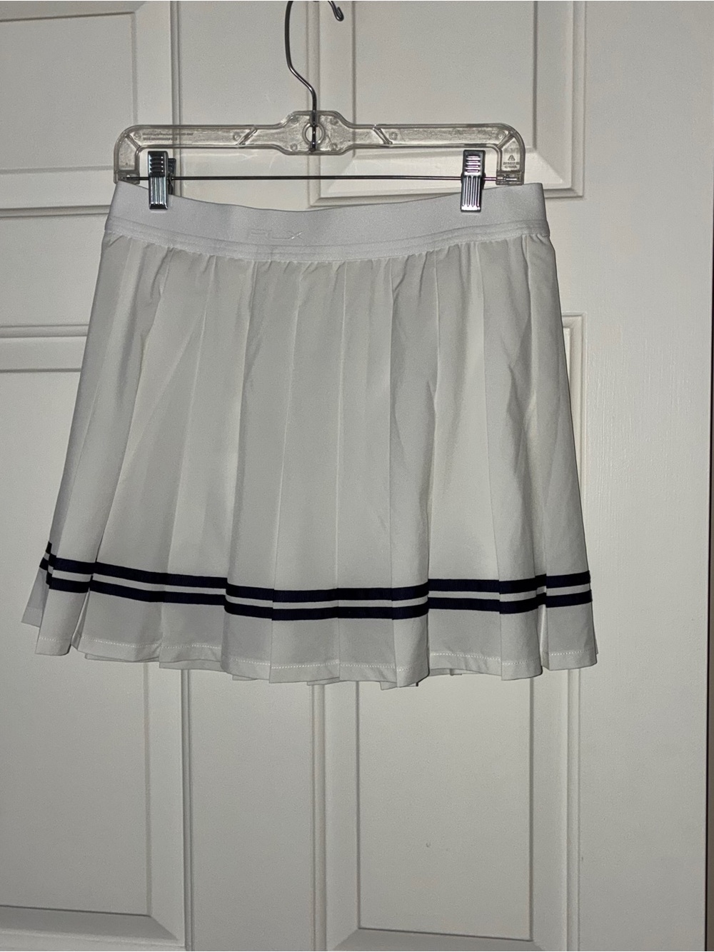 RLX Ralph Lauren Pleated A-Line Performance Skort Ceramic White/Navy Sz M - Picture 8 of 11